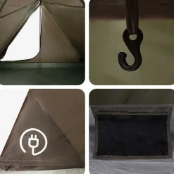 vidaXL Backpacking Tent 4-persoons Bruin en Grijs