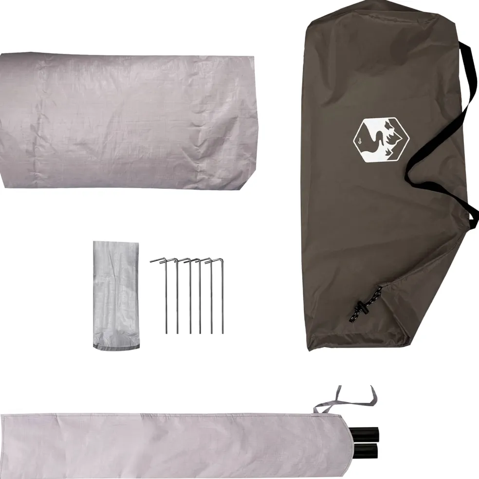 vidaXL Backpacking Tent 4-persoons Bruin en Grijs