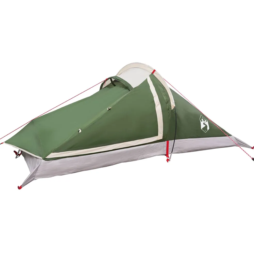 vidaXL Backpacking Tent 2-persoons Groen 185T Polyester met PU Coating