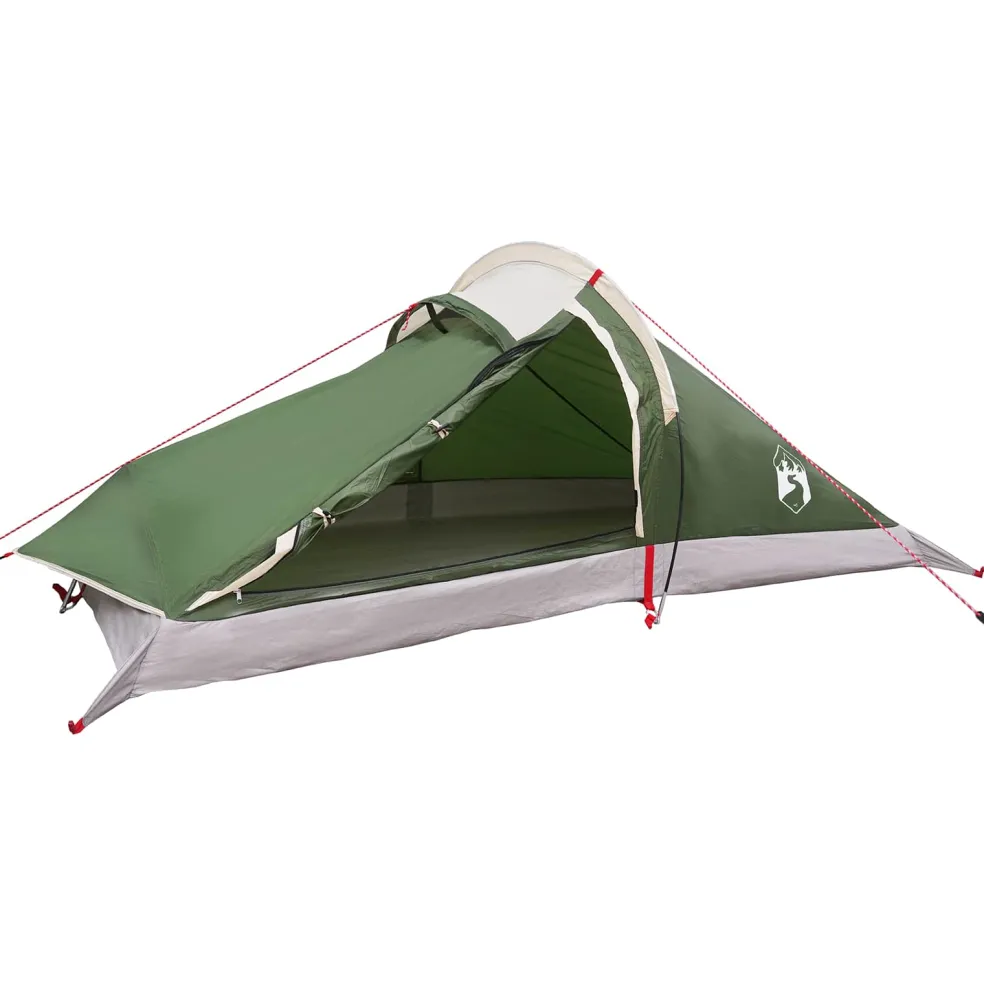 vidaXL Backpacking Tent 2-persoons Groen 185T Polyester met PU Coating