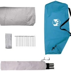 vidaXL Backpacking Tent 2-persoons Blauw 185T Polyester met PU Coating