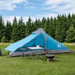 vidaXL Backpacking Tent 2-persoons Blauw 185T Polyester met PU Coating