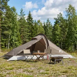 vidaXL Backpacking Tent 2-persoons Bruin en Grijs
