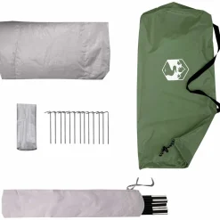 vidaXL Backpacking Tent 4-persoons Groen 185T Polyester met PU Coating