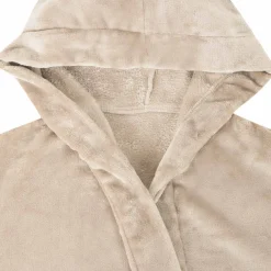 vidaXL Badjas Hoodie Beige S Flanel
