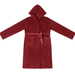 vidaXL Badjas Hoodie Bordeaux Rood S Flanel
