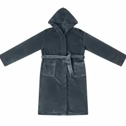 vidaXL Badjas Hoodie Marineblauw S Flanel