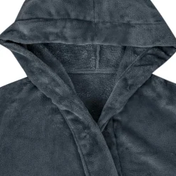 vidaXL Badjas Hoodie Marineblauw S Flanel