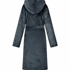 vidaXL Badjas Hoodie Marineblauw S Flanel