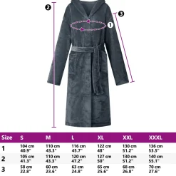 vidaXL Badjas Hoodie Marineblauw S Flanel