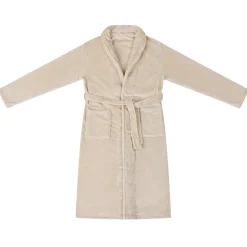 vidaXL Badjas zonder Kap Beige s Flanel