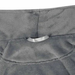 vidaXL Badjas zonder Kap Donkergrijs s Flanel