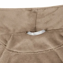 vidaXL Badjas zonder Kap Kameel s Flanel