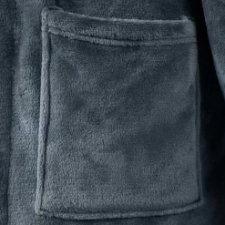 vidaXL Badjas zonder Kap Marineblauw s Flanel