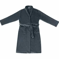 vidaXL Badjas zonder Kap Marineblauw s Flanel