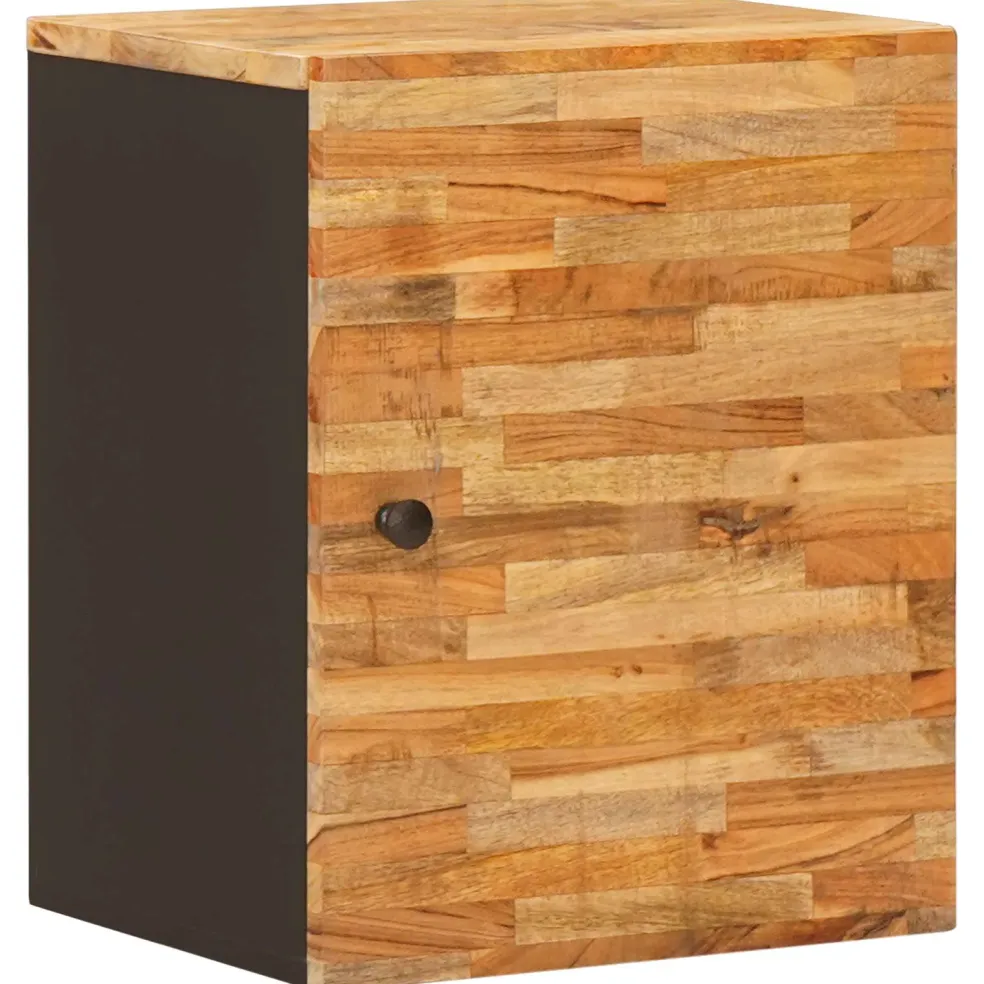 vidaXL Badkamer Hangkast Naturel 38 x 33 x 48 cm Massief Mango Hout