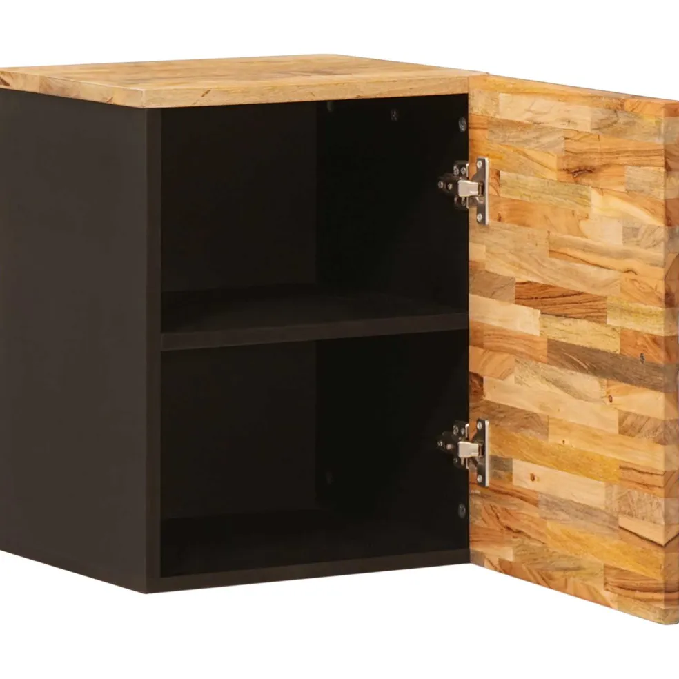 vidaXL Badkamer Hangkast Naturel 38 x 33 x 48 cm Massief Mango Hout