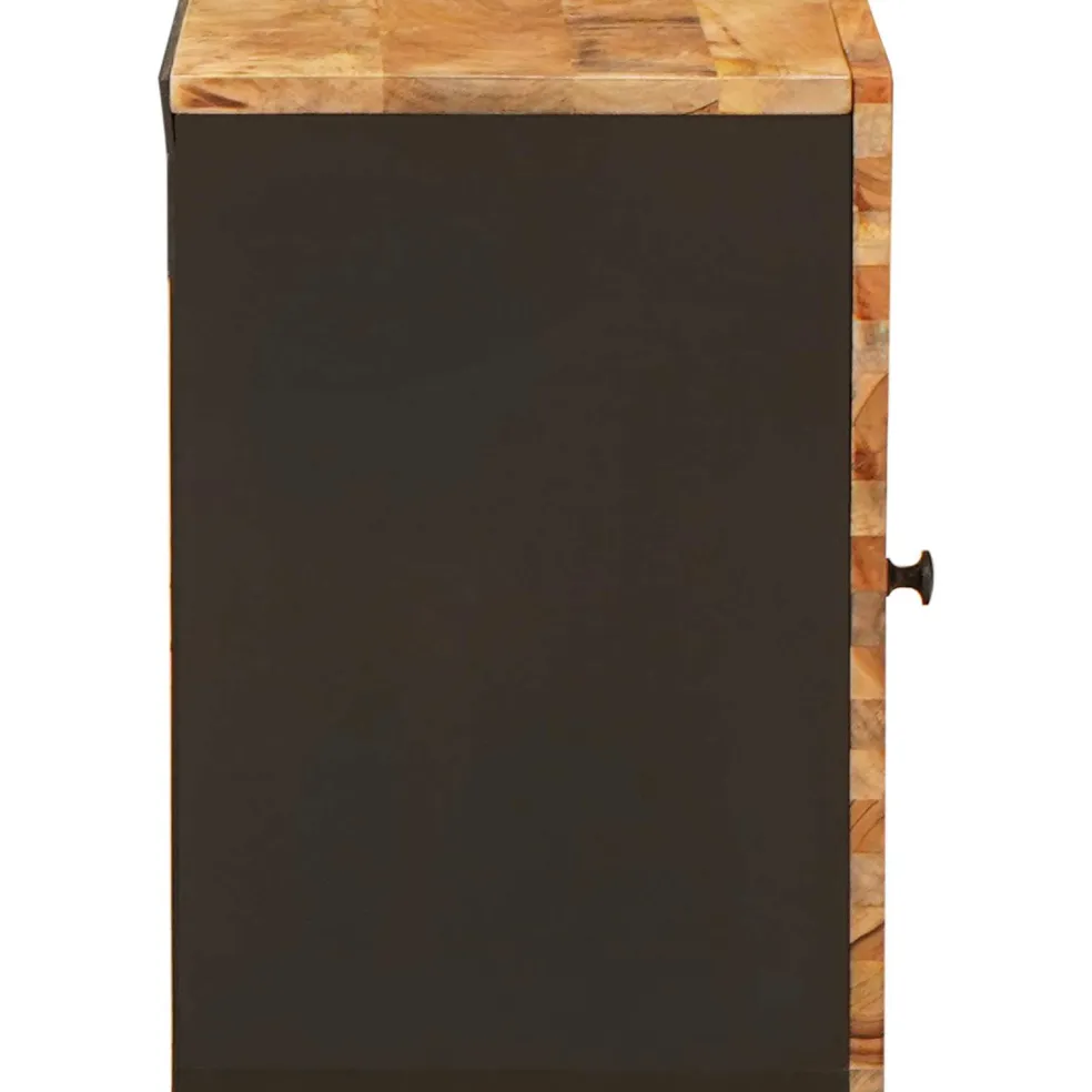 vidaXL Badkamer Hangkast Naturel 38 x 33 x 48 cm Massief Mango Hout
