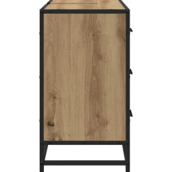 vidaXL Badkamerkast Artisan Eiken 80 x 33 x 60 cm Bewerkt hout