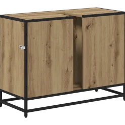 vidaXL Badkamerkast Artisan Eiken 80 x 33 x 60 cm Bewerkt hout