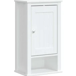vidaXL Badkamerkast BERG 40x27x71,5 cm massief grenenhout wit