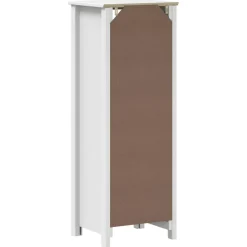 vidaXL Badkamerkast BERG 40x34x110 cm massief grenenhout wit