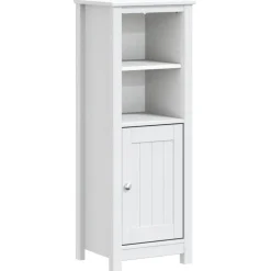 vidaXL Badkamerkast BERG 40x34x110 cm massief grenenhout wit