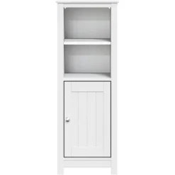 vidaXL Badkamerkast BERG 40x34x110 cm massief grenenhout wit