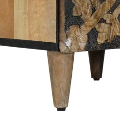vidaXL Badkamerkast Bruin 38 x 33 x 160 cm Massief Mango Hout