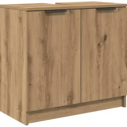 vidaXL Badkamerkastenset 3 st Artisan Eiken Bewerkt hout