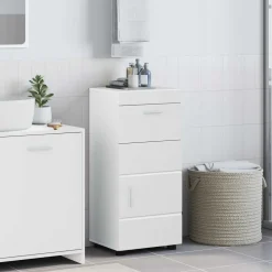 vidaXL Badkamerkastenset TULUM Wit 37 x 31,5 x 82 cm Bewerkt hout