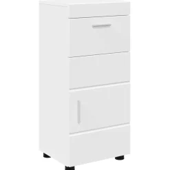 vidaXL Badkamerkastenset TULUM Wit 37 x 31,5 x 82 cm Bewerkt hout