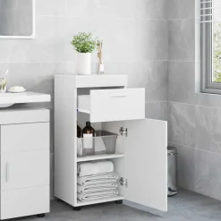 vidaXL Badkamerkastenset TULUM Wit 37 x 31,5 x 82 cm Bewerkt hout