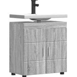 vidaXL Badkamerkastenset TULUM Grijs Sonoma 60 x 34 x 63 cm