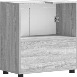 vidaXL Badkamerkastenset TULUM Grijs Sonoma 60 x 34 x 63 cm