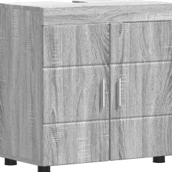 vidaXL Badkamerkastenset TULUM Grijs Sonoma 60 x 34 x 63 cm