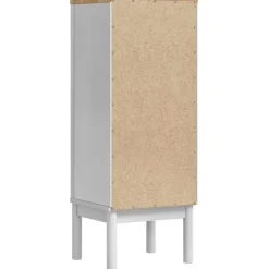 vidaXL Badkamerkast FLORO Wit 35 x 30 x 90 cm Massief Vurenhout