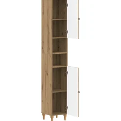 vidaXL Badkamerkast met Open Plank ALKMAAR Artisanaal eiken
