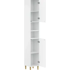 vidaXL Badkamerkast met Open Plank ARNHEM Hoogglans Wit