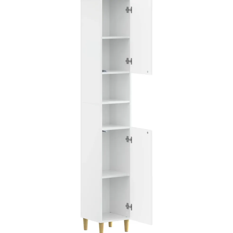 vidaXL Badkamerkast met Open Plank ARNHEM Hoogglans Wit