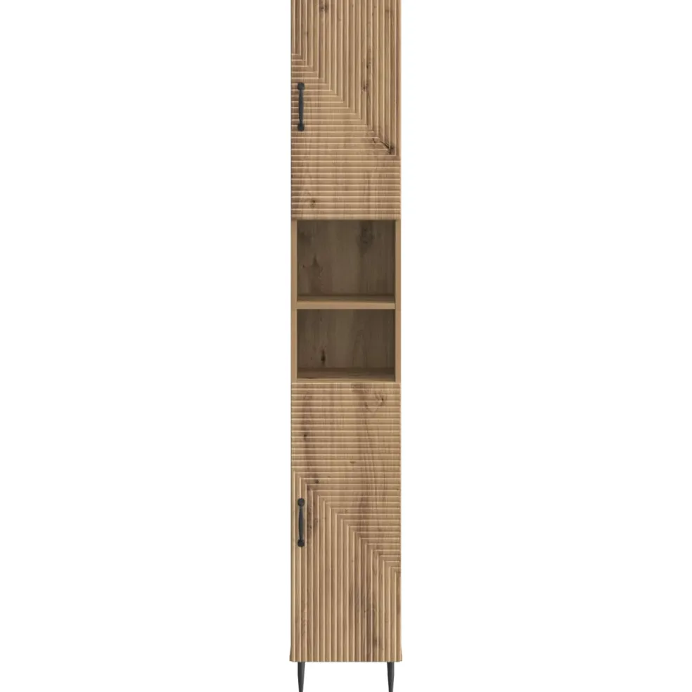 vidaXL Badkamerkast met Open Plank HAARLEM Artisanaal eiken