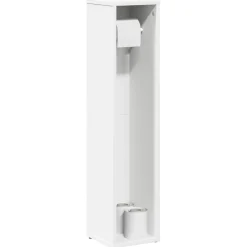 vidaXL Badkamerkast met rolhouder 20,5x20x90 cm wit