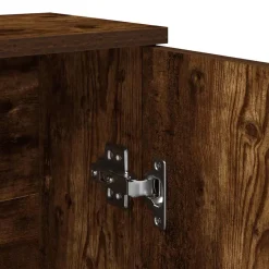 vidaXL Badkamerkast met rolhouder 39x22x90 cm gerookt eikenkleurig