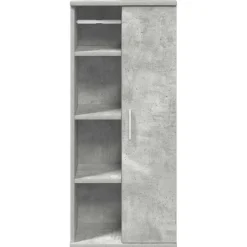 vidaXL Badkamerkast met rolhouder 39x22x90 cm betongrijs