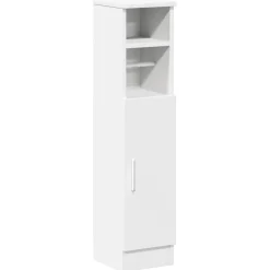 vidaXL Badkamerkast met rolhouder 20,5x22x90 cm wit