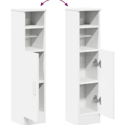 vidaXL Badkamerkast met rolhouder 20,5x22x90 cm wit