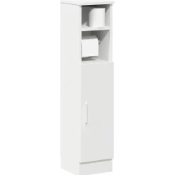 vidaXL Badkamerkast met rolhouder 20,5x22x90 cm wit