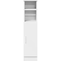 vidaXL Badkamerkast met rolhouder 20,5x22x90 cm wit