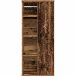 vidaXL Badkamerkast met rolhouder 39x22x90 cm oud houtkleurig