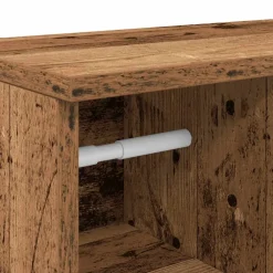 vidaXL Badkamerkast met rolhouder 39x22x90 cm oud houtkleurig